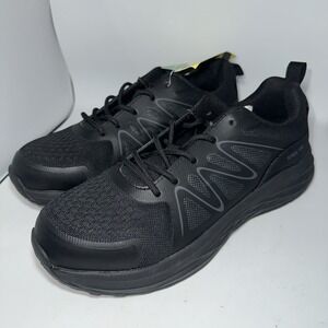 Brazos Contractor Steel Toe Warehouse  Work Shoes Sz 9‎ 1/2 Black Sneakers
